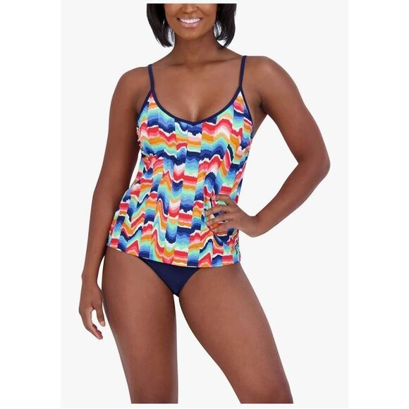 Nautica Women's L Tankini Swimsuit Set– Quick-Dry, UPF+, Bathing Suit Top, Swim - Picture 1 of 11